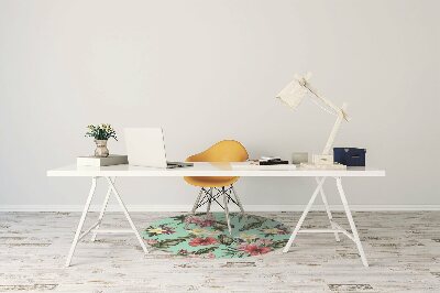 Tapis de chaise de bureau Feuilles et fleurs