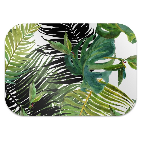 Tapis fauteuil bureau do biura Feuilles tropicales