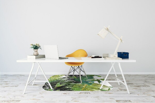 Tapis fauteuil bureau do biura Feuilles tropicales