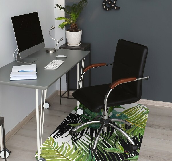 Tapis fauteuil bureau do biura Feuilles tropicales