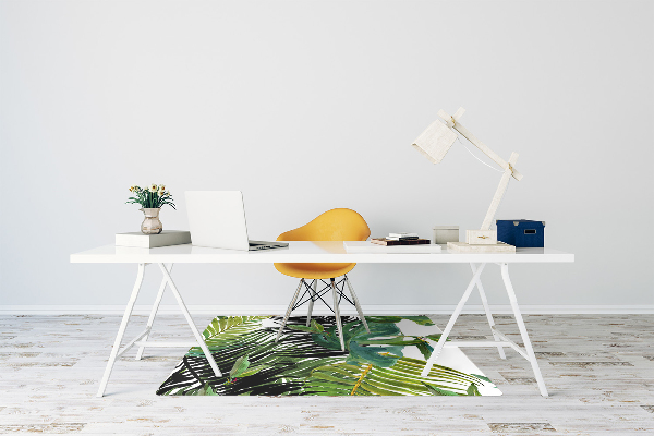 Tapis fauteuil bureau do biura Feuilles tropicales