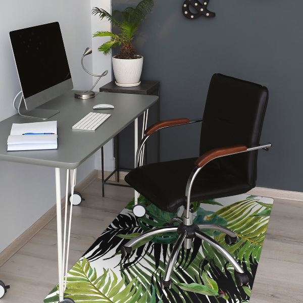 Tapis fauteuil bureau do biura Feuilles tropicales