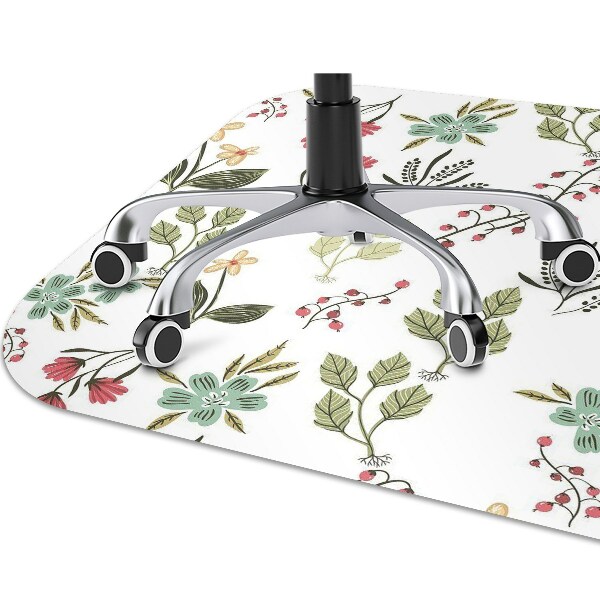 Tapis de chaise de bureau Baies et fleurs