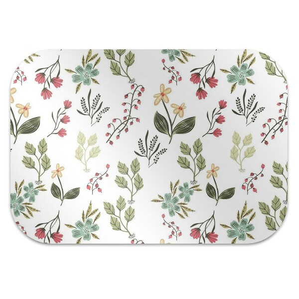 Tapis de chaise de bureau Baies et fleurs