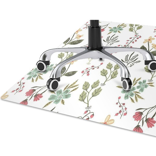 Tapis de chaise de bureau Baies et fleurs