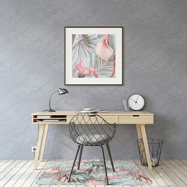Tapis protège sol Fleurs pastel
