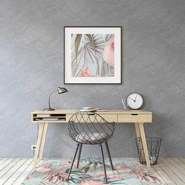 Tapis protège sol Fleurs pastel