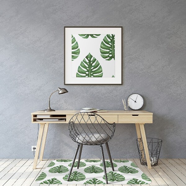 Tapis de chaise de bureau Feuilles