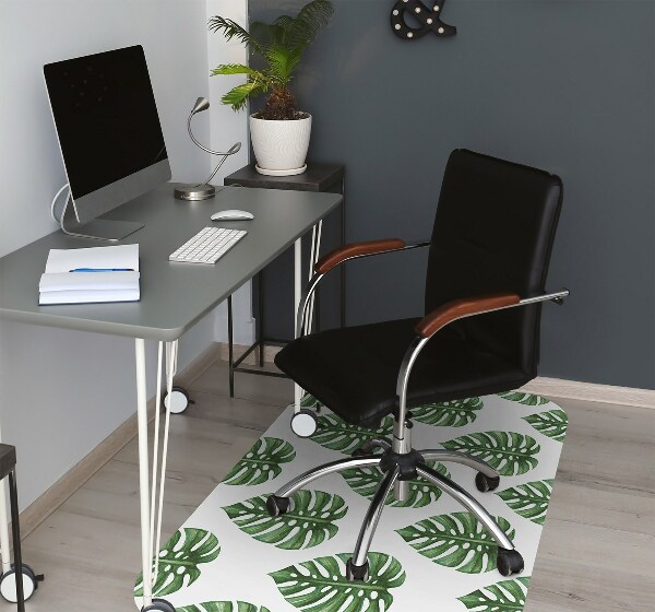 Tapis de chaise de bureau Feuilles