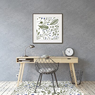 Tapis de chaise de bureau Fleurs