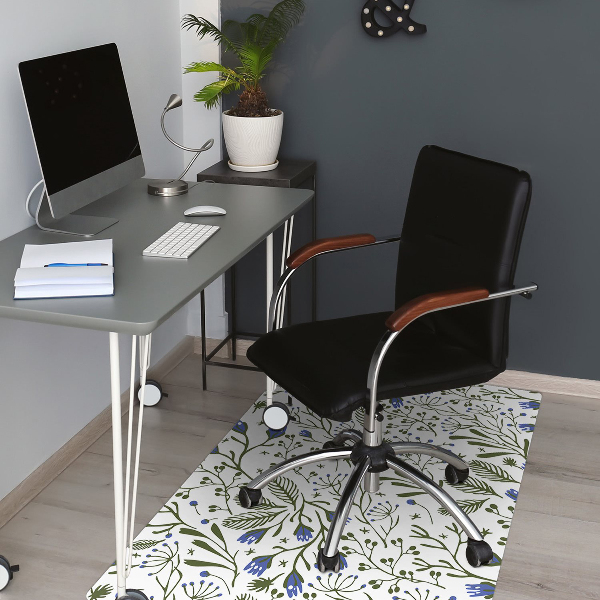 Tapis de chaise de bureau Fleurs