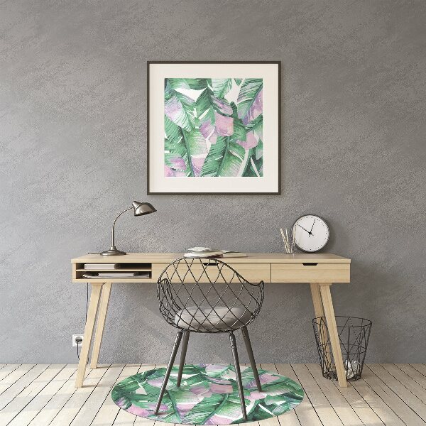 Tapis protège sol Feuilles pastel