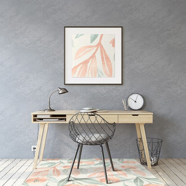 Tapis de chaise de bureau Feuilles