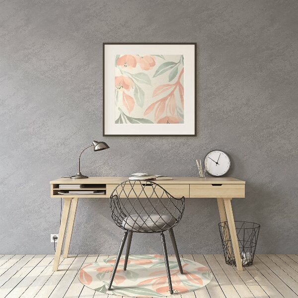 Tapis de chaise de bureau Feuilles