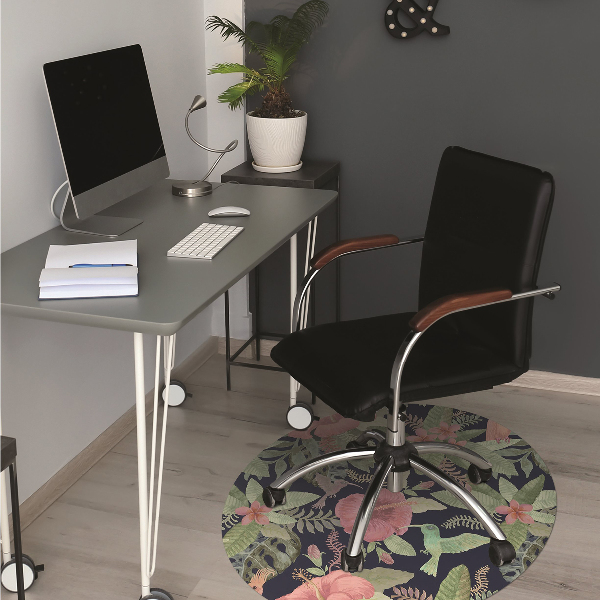 Tapis protège sol Perroquet dans la jungle