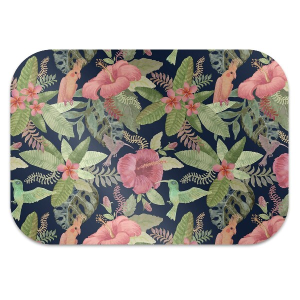 Tapis protège sol Perroquet dans la jungle