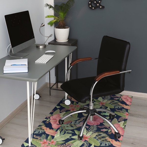 Tapis protège sol Perroquet dans la jungle