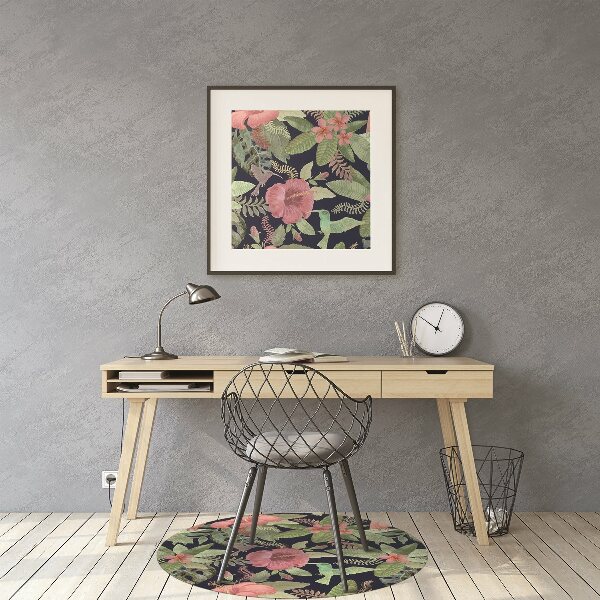 Tapis protège sol Perroquet dans la jungle