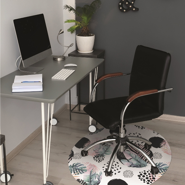 Tapis fauteuil bureau do biura Feuilles d'abstraction