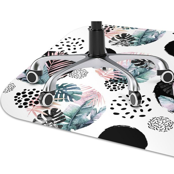 Tapis fauteuil bureau do biura Feuilles d'abstraction