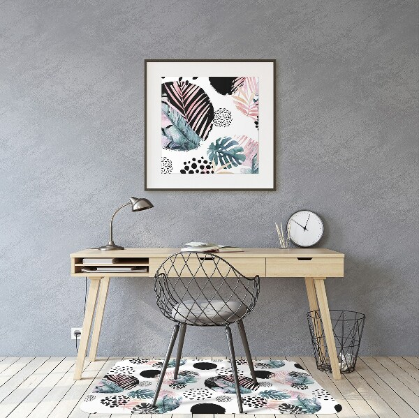 Tapis fauteuil bureau do biura Feuilles d'abstraction