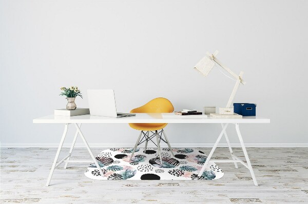 Tapis fauteuil bureau do biura Feuilles d'abstraction