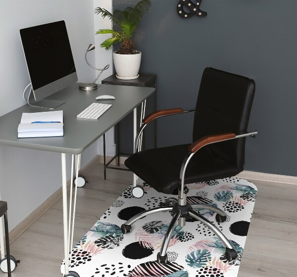 Tapis fauteuil bureau do biura Feuilles d'abstraction