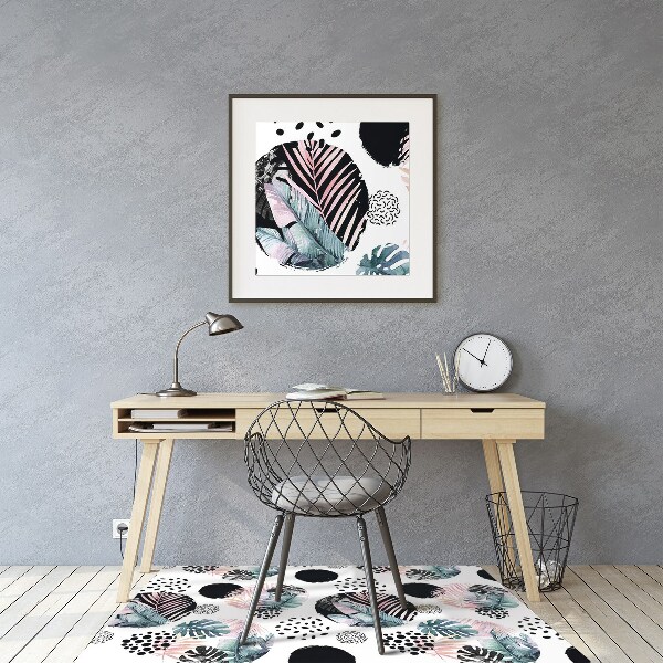 Tapis fauteuil bureau do biura Feuilles d'abstraction