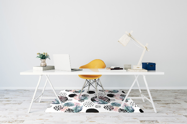 Tapis fauteuil bureau do biura Feuilles d'abstraction