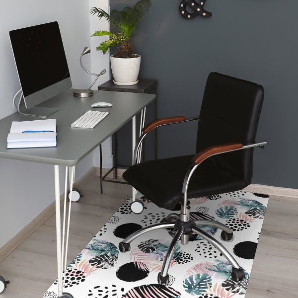 Tapis fauteuil bureau do biura Feuilles d'abstraction