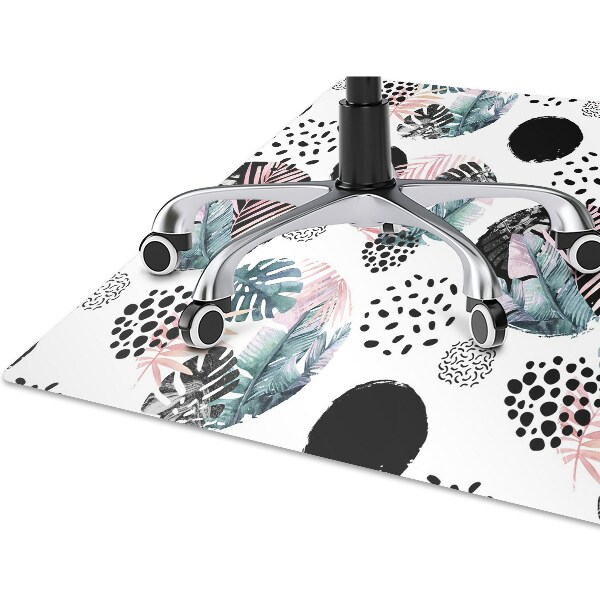 Tapis fauteuil bureau do biura Feuilles d'abstraction