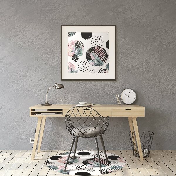 Tapis fauteuil bureau do biura Feuilles d'abstraction