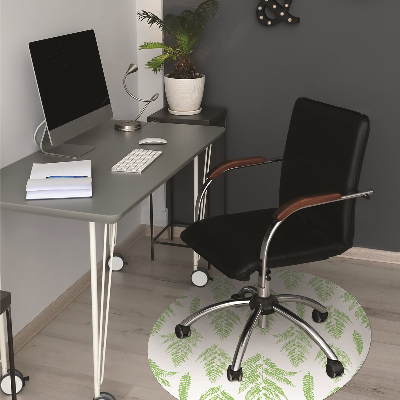 Tapis de chaise de bureau Empreintes de fougère