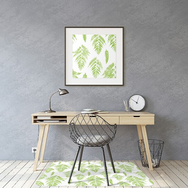 Tapis de chaise de bureau Empreintes de fougère