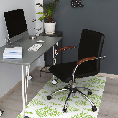 Tapis de chaise de bureau Empreintes de fougère