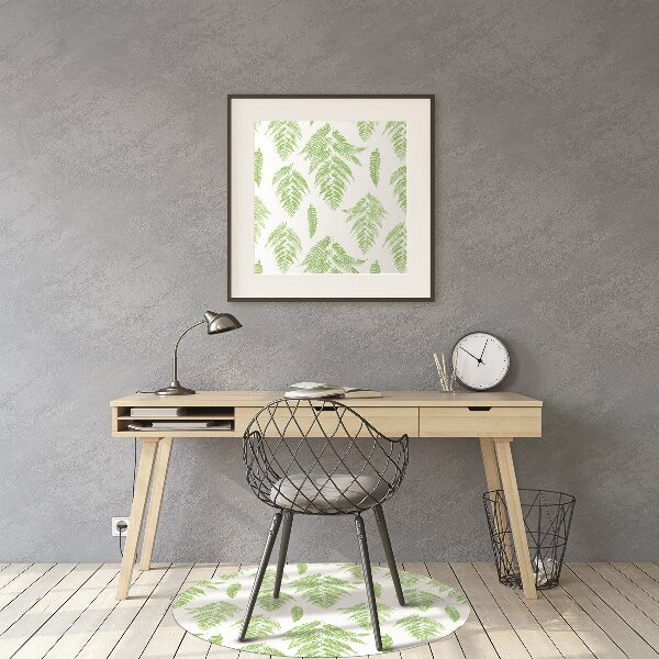 Tapis de chaise de bureau Empreintes de fougère