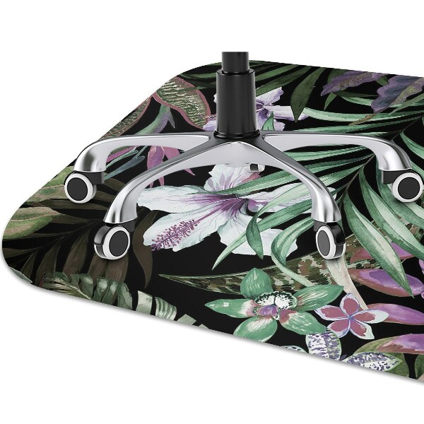 Tapis pour chaise de bureau Fleurs de palmiers