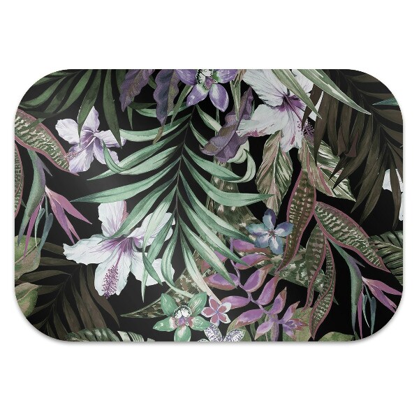 Tapis pour chaise de bureau Fleurs de palmiers