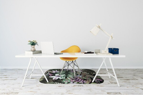 Tapis pour chaise de bureau Fleurs de palmiers