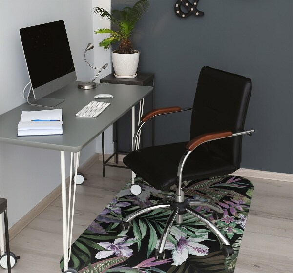 Tapis pour chaise de bureau Fleurs de palmiers