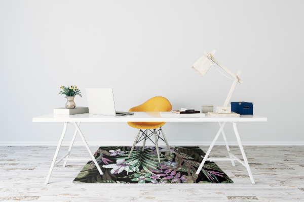Tapis pour chaise de bureau Fleurs de palmiers