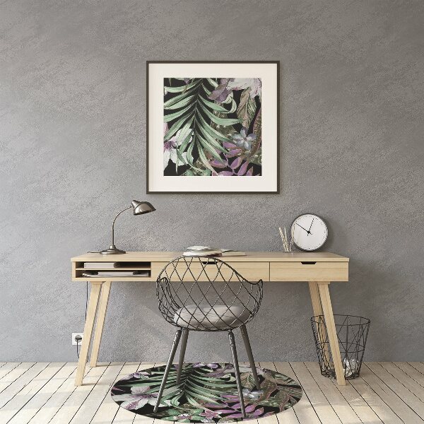 Tapis pour chaise de bureau Fleurs de palmiers