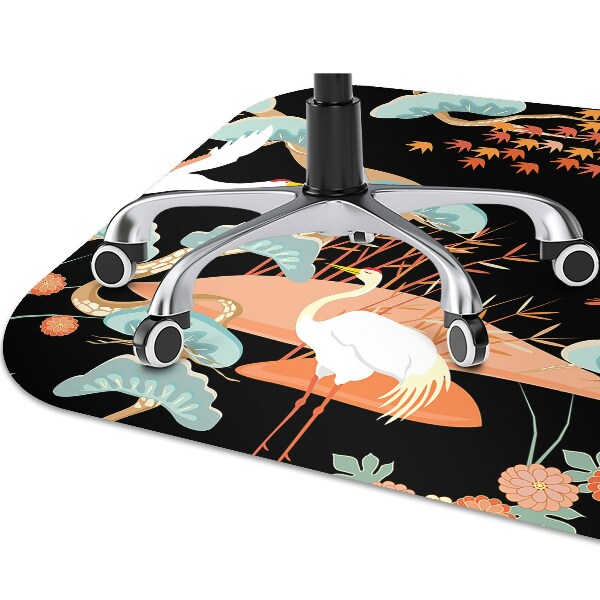 Tapis de chaise de bureau Hérons peints