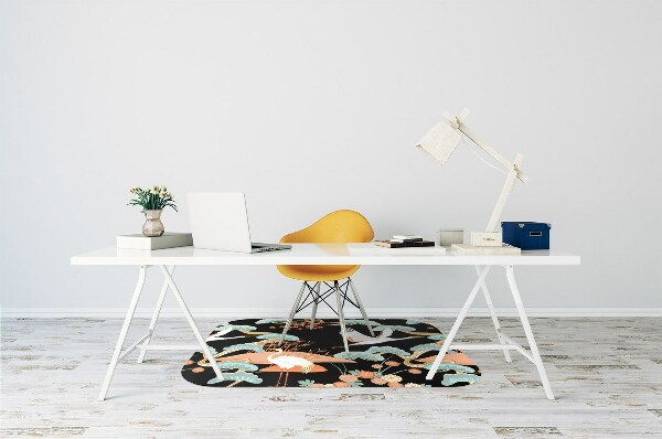 Tapis de chaise de bureau Hérons peints
