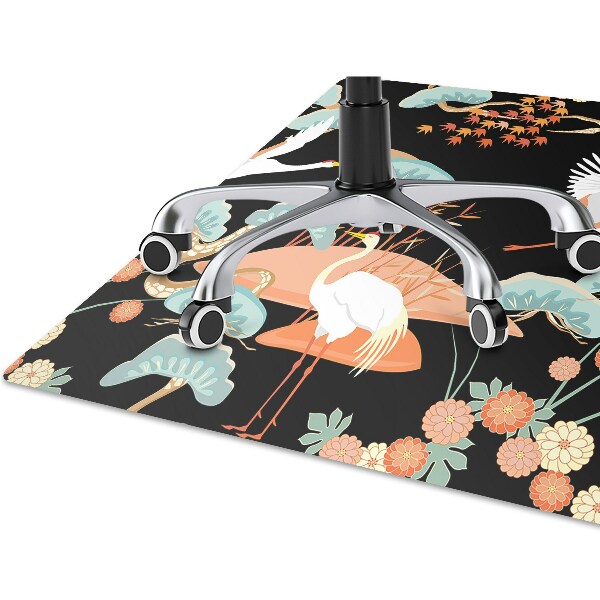 Tapis de chaise de bureau Hérons peints