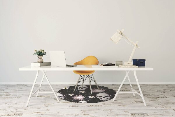 Tapis protège sol Crânes et feuilles
