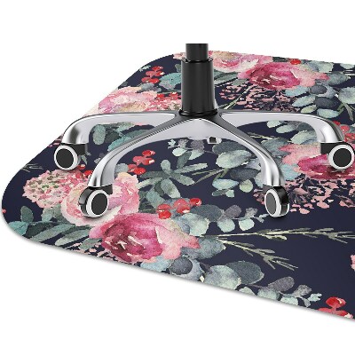 Tapis de chaise de bureau Fleurs et feuilles