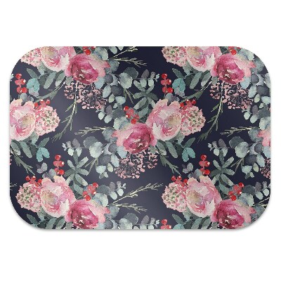 Tapis de chaise de bureau Fleurs et feuilles