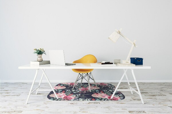 Tapis de chaise de bureau Fleurs et feuilles