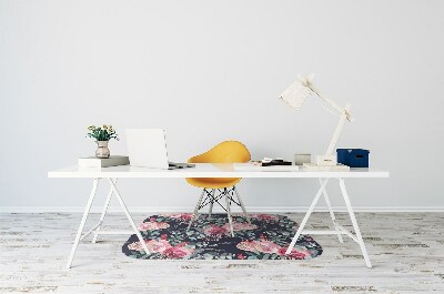 Tapis de chaise de bureau Fleurs et feuilles